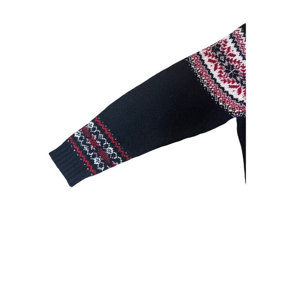 Carolyn Taylor Women's Nordic Winter Sweater Winter Holiday Zip Faux Fur Size XL - Picture 8 of 16